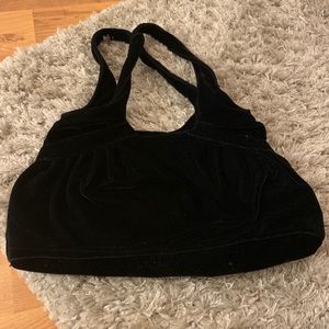 Black suede Banana Republic bag